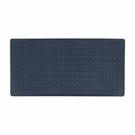 ACHIM IMPORTING Achim  20 x 39 in. Woven-Embossed Faux-Leather Anti-Fatigue Mat, Navy AF2039NY12